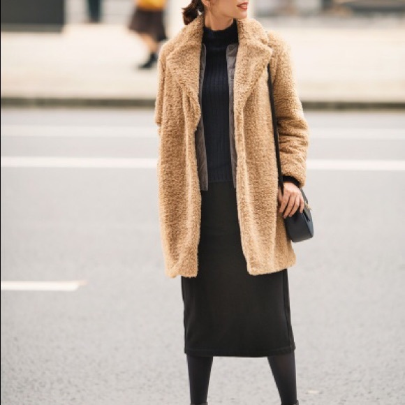 pile lined fleece coat